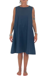 Off-on - Abito trapezio - Blu