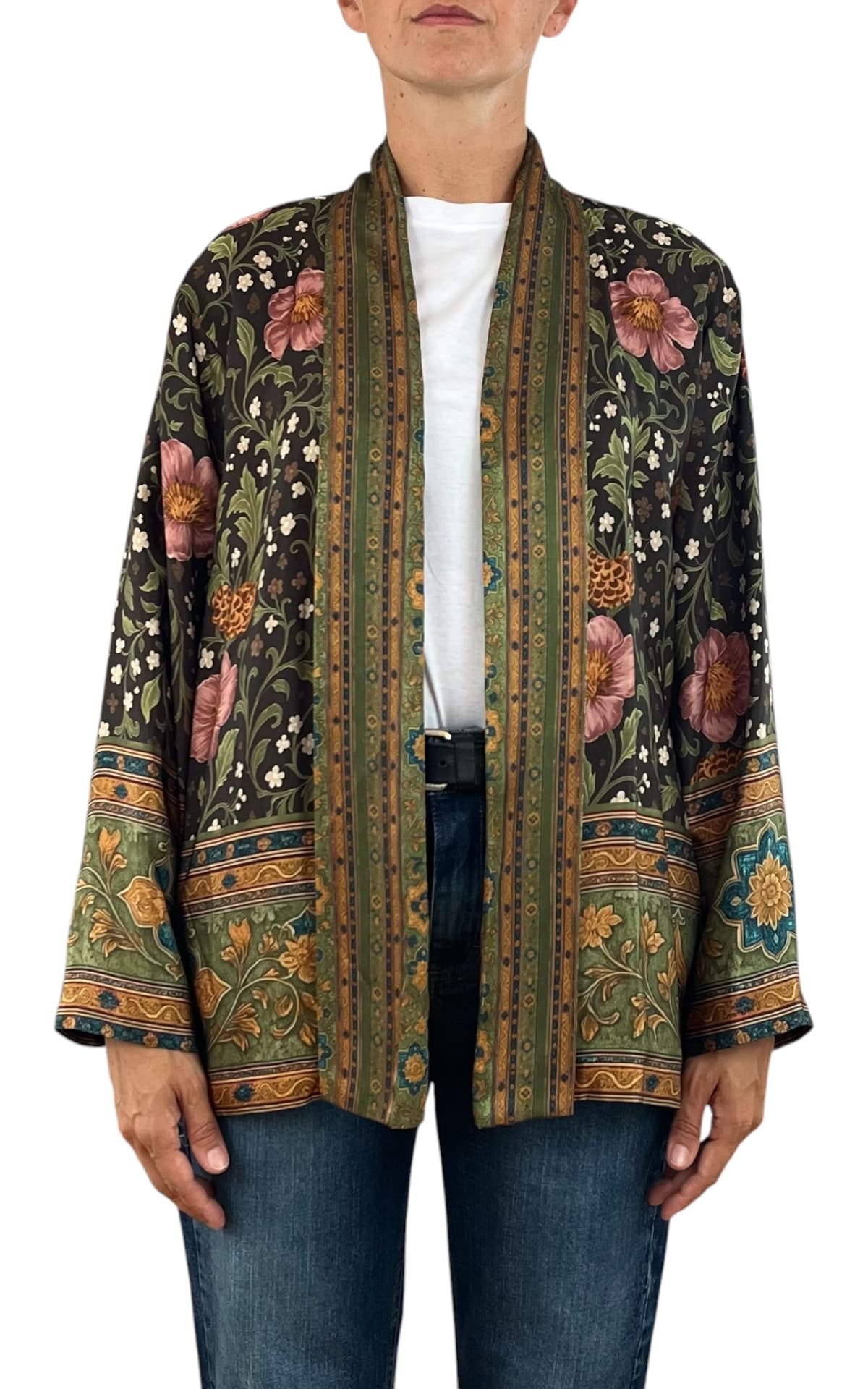Wu'Side - Giacca Kimono - Rosa/Marrone
