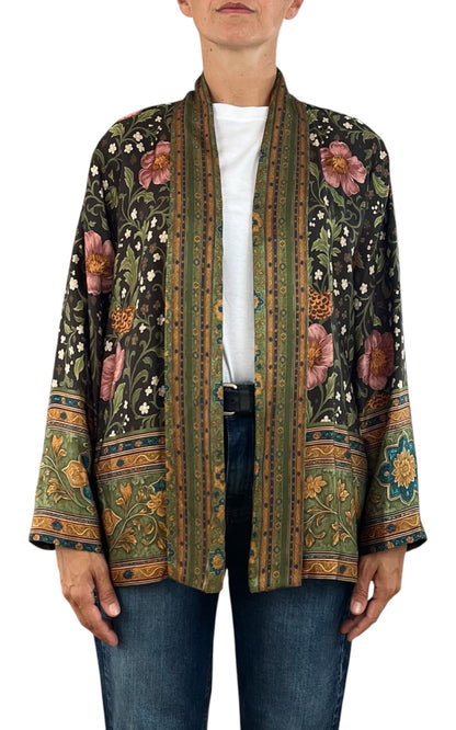 Wu'Side - Giacca Kimono - Rosa/Marrone