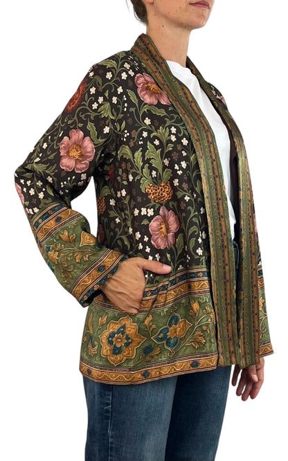 Wu'Side - Giacca Kimono - Rosa/Marrone