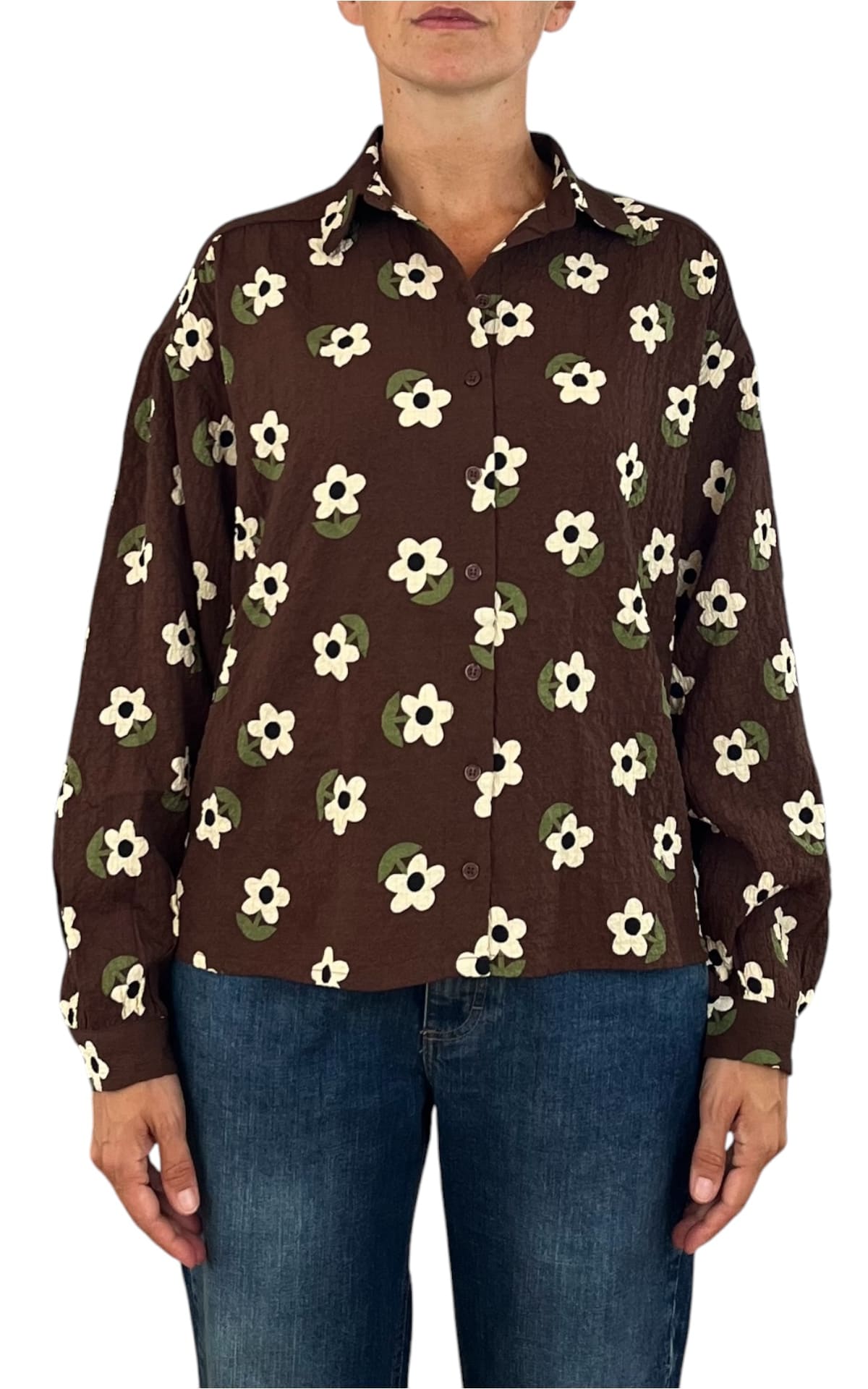 Compañia Fantastica - Camicia fiori - Moro