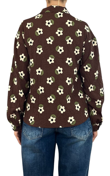 Compañia Fantastica - Camicia fiori - Moro