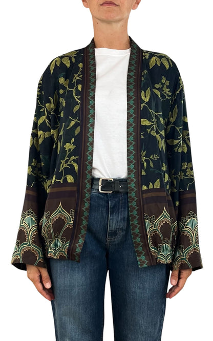 Wu'Side - Kimono bomber - Nero/Verde