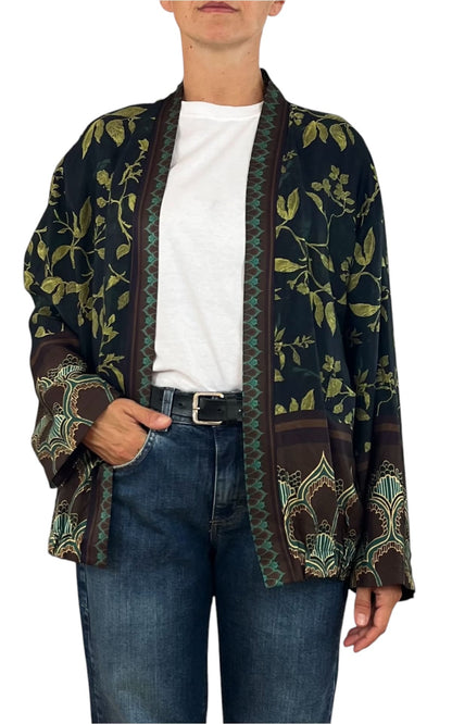Wu'Side - Kimono bomber - Nero/Verde