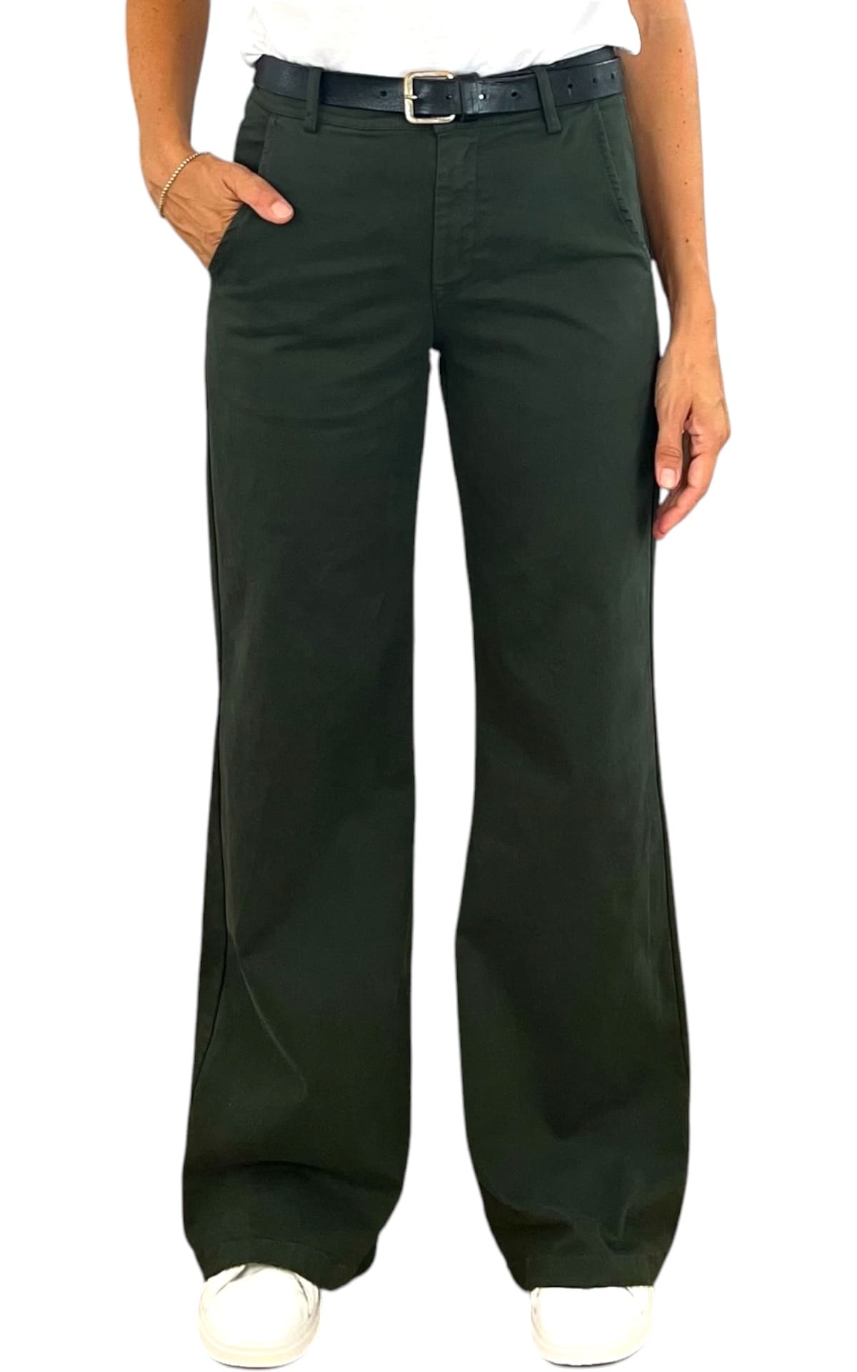Off-On - Pantalone palazzo BETTY - Verde