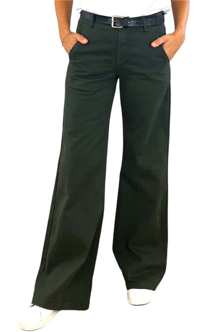 Off-On - Pantalone palazzo BETTY - Verde