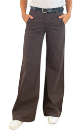 Off-On - Pantalone palazzo BETTY - Moro