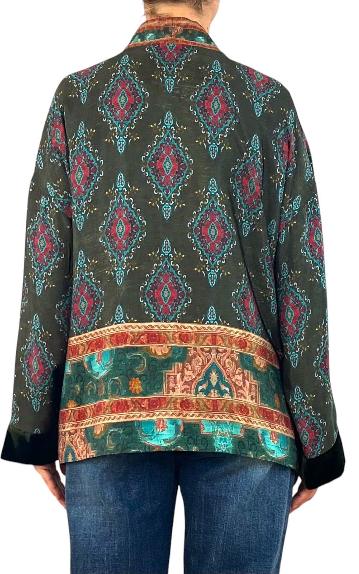 Wu'Side - Kimono corto con cintura - Verde