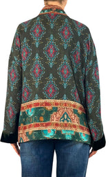 Wu'Side - Kimono corto con cintura - Verde