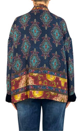 Wu'Side - Kimono corto con cintura - Blu