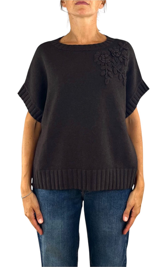 Initial - Gilet fiore - Moro
