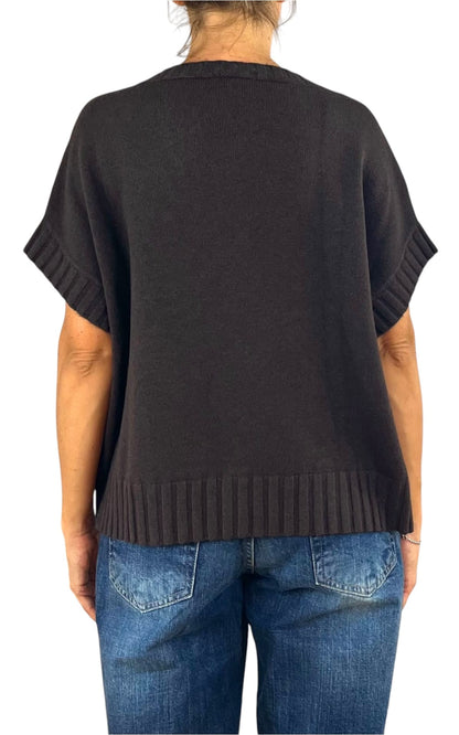 Initial - Gilet fiore - Moro