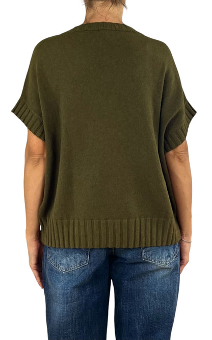 Initial - Gilet fiore - Verde