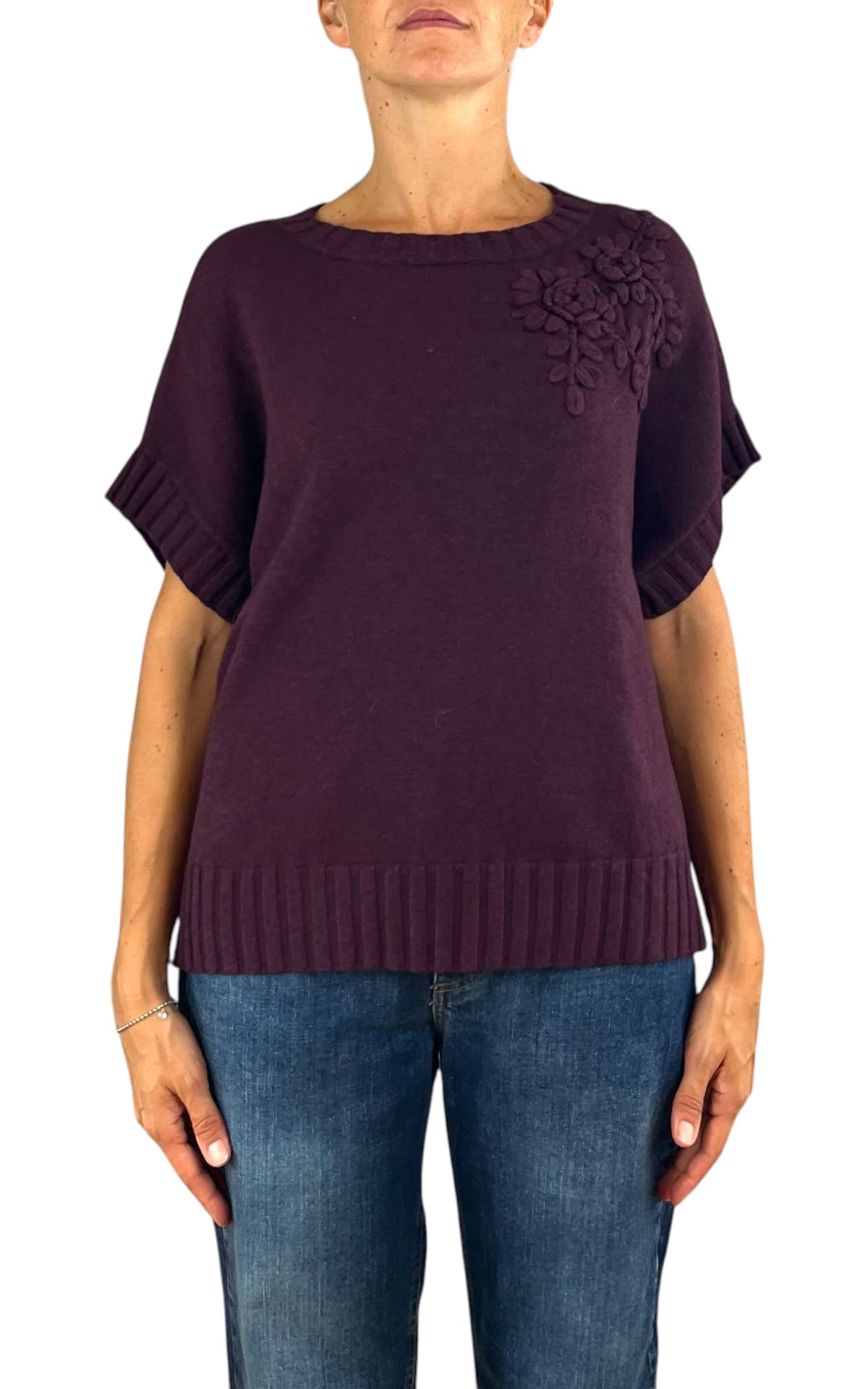 Initial - Gilet fiore - Vino