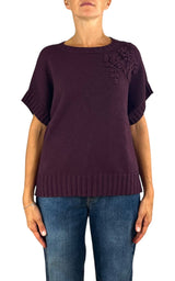 Initial - Gilet fiore - Vino