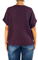 Initial - Gilet fiore - Vino
