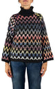 Flaminia G. - Maglia intarsi multicolor - Nero
