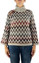 Flaminia G. - Maglia intarsi multicolor - Beige
