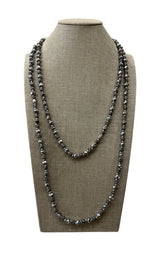 Susan Di - Collana lunga con cristalli e sfere - Argento