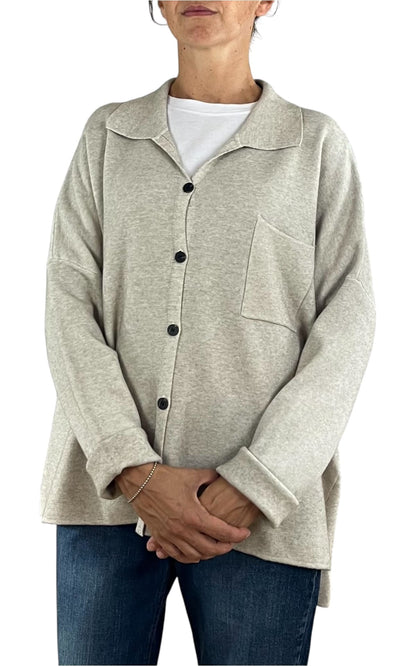 Initial - Giacca camicia over - Burro