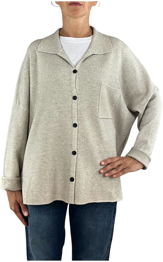 Initial - Giacca camicia over - Burro