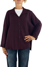 Initial - Giacca camicia over - Vino