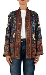 Wu'Side - Giacca Kimono - Blu/Vino