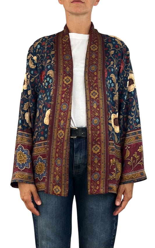 Wu'Side - Giacca Kimono - Blu/Vino