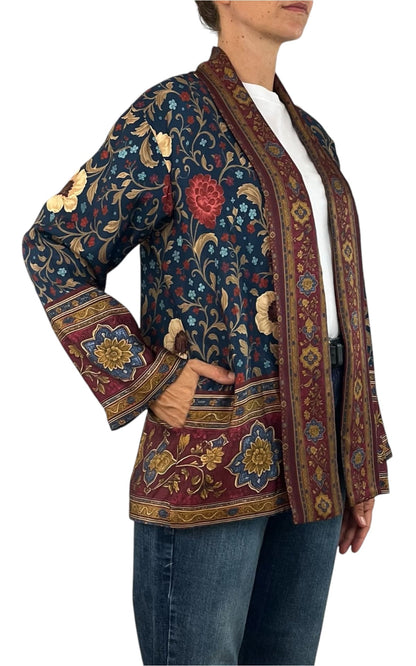 Wu'Side - Giacca Kimono - Blu/Vino
