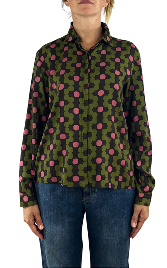 Compañia Fantastica - Camicia geometrica - Verde
