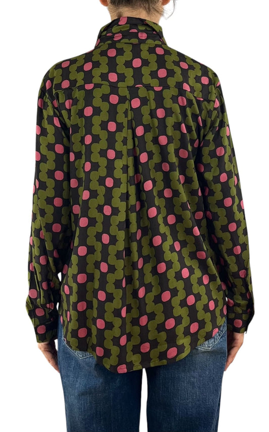 Compañia Fantastica - Camicia geometrica - Verde