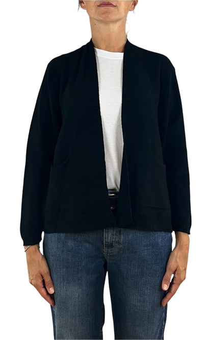 Initial - Cardigan corto - Nero