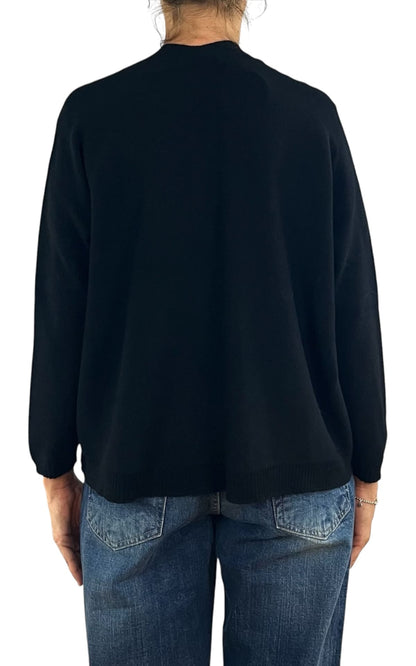Initial - Cardigan corto - Nero