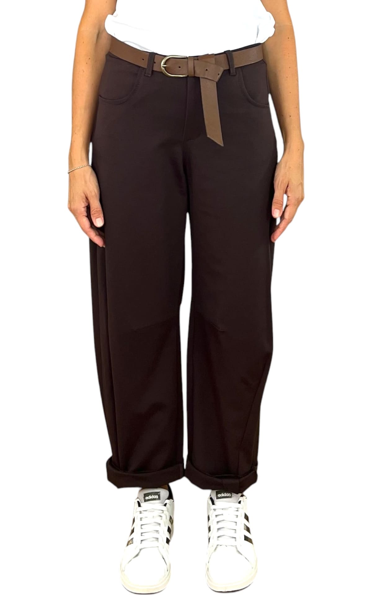 Minth - Pantalone baloon punto milano - Moro