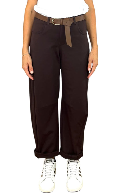 Minth - Pantalone baloon punto milano - Moro