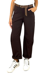 Minth - Pantalone baloon punto milano - Moro