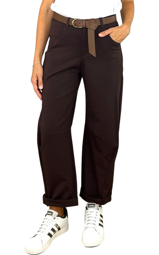 Minth - Pantalone baloon punto milano - Moro