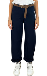 Minth - Pantalone baloon punto milano - Blu