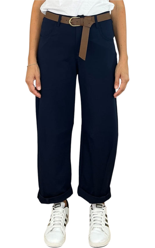 Minth - Pantalone baloon punto milano - Blu