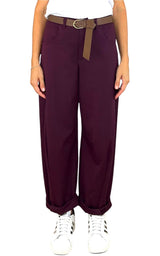 Minth - Pantalone baloon punto milano - Prugna