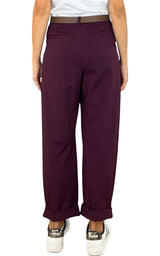 Minth - Pantalone baloon punto milano - Prugna