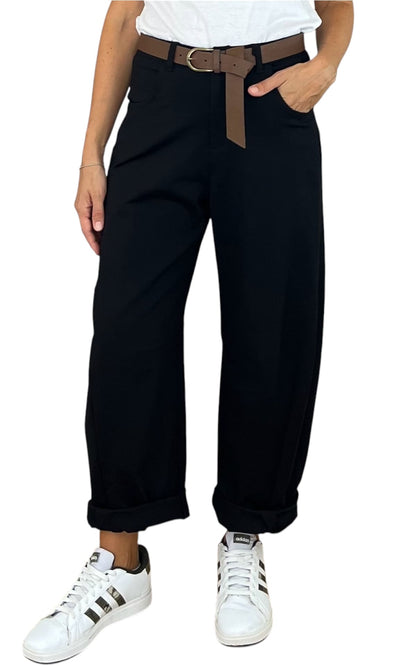 Minth - Pantalone baloon punto milano - Nero