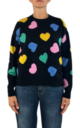 Compañia Fantastica - Maglia cuori - Nero