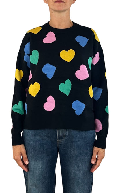 Compañia Fantastica - Maglia cuori - Nero