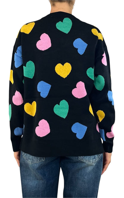 Compañia Fantastica - Maglia cuori - Nero