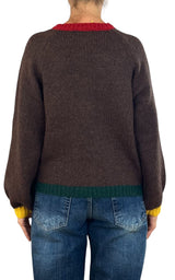 Compañia Fantastica - Cardigan con bordi colorati - Moro