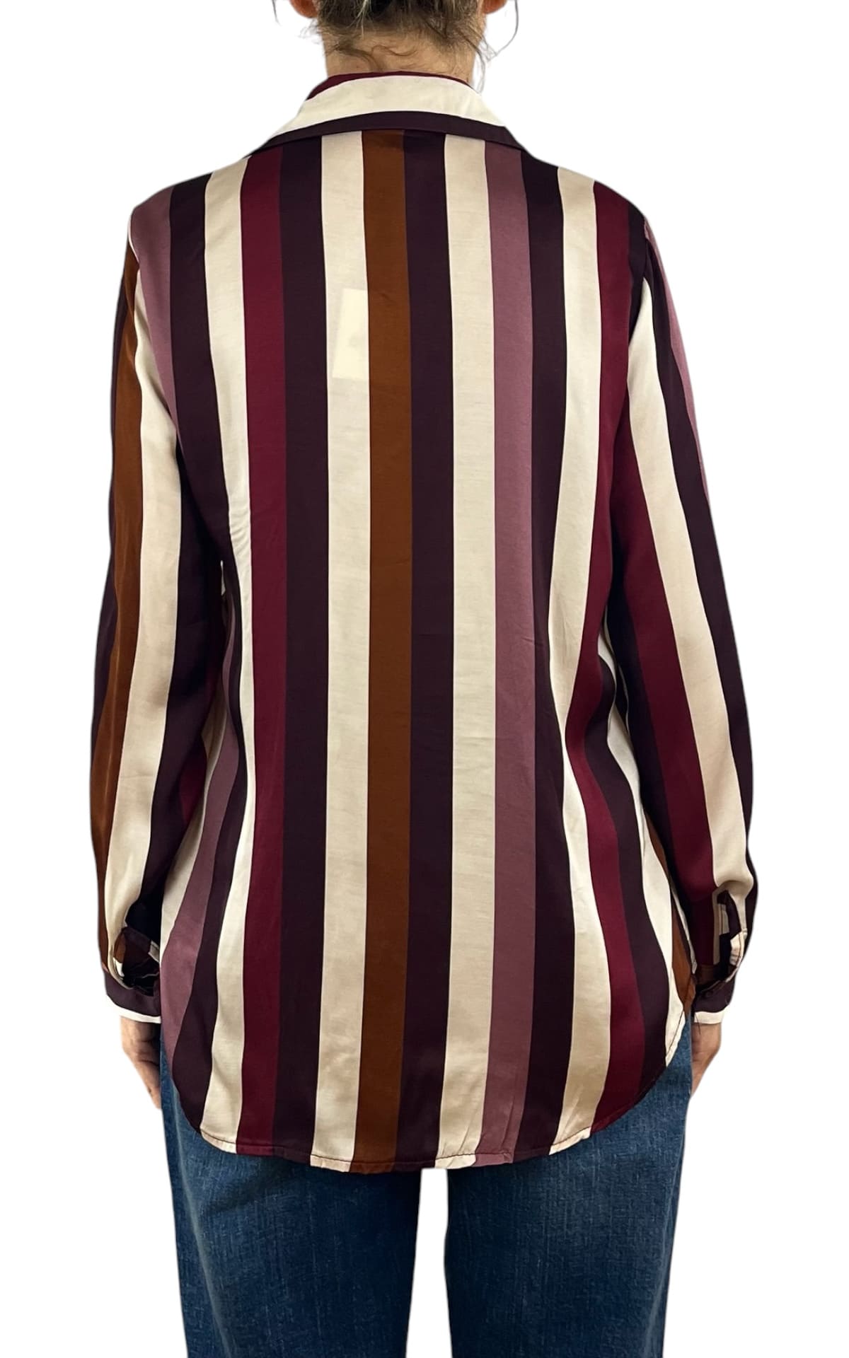 Off-On - Camicia a righe - Prugna