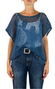 Initial - Gilet traforato - Azzurro