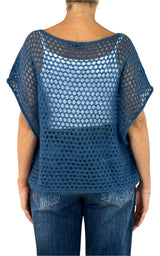 Initial - Gilet traforato - Azzurro