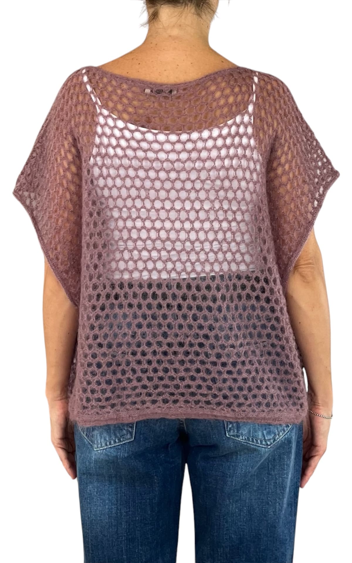 Initial - Gilet traforato - Rosa